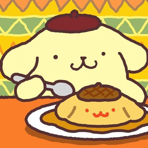 Pompompurin Icon, Pompom Purin, Pom Pom Purin, Hello Kitty Friends, Hello Kitty And Friends, Sanrio Characters, Flan, Profile Pics, My Melody