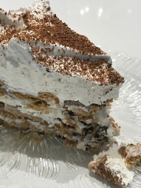 Chocolate Chip Cookie & Kahlua Torte * Marilyn Dishes Choc Chip Cake, Kahlua Cake, Chocolate Chip Dip, Desserts With Chocolate Chips, Fridge Cake, Cookie Dough Cake, Torte Recipe, Chocolate Chip Cookie Cake, Dipped Cookies