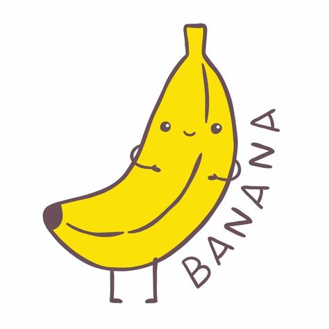 Banana Sketch, Banana Character, Geometric Chest, Cartoon Banana, Tattoo Cute, Gravity Falls Au, Banana Art, A Banana, Mellow Yellow