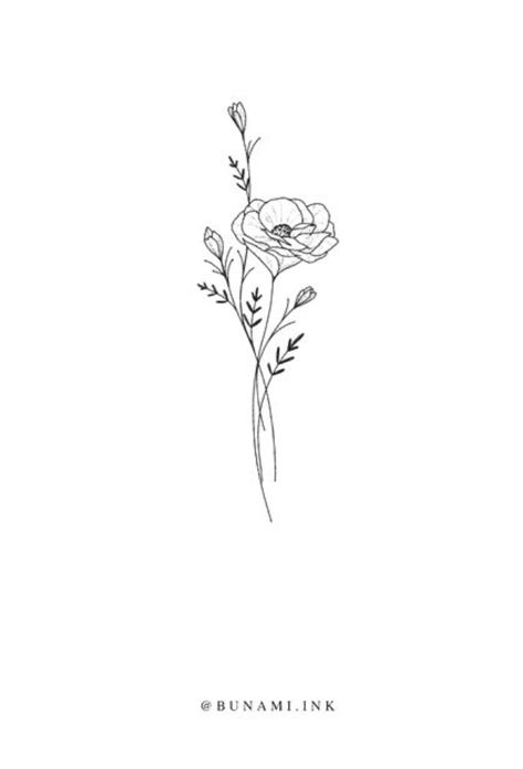 Poppy Tattoo Spine, Simple Carnation Tattoo Outline, Ranaculus Flowers Tattoo, Fine Line Tattoo Carnation, Carnation Spine Tattoo, One Line Carnation Tattoo, Carnation Line Art Tattoo, Fine Line Carnation Tattoo, August Birth Flower Tattoo Poppies