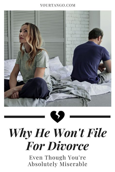 Are you wondering, Why won't he file for divorce? Here are 5 reasons why your husband refuses to end your unhappy marriage, even if you're both miserable. Miserable In My Marriage, Marriage Ending Quotes Divorce, Husband Wants Divorce, Seperation Marriage, Marriage Counseling Questions, I Want A Divorce, Divorce Wife, Divorce Counseling, Not Caring