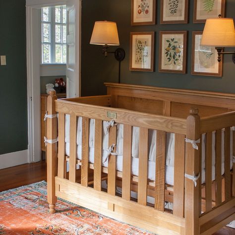 HGTV hosts Erin and Ben Napier from Home Town finally finished their baby Helen's nursery! Hgtv Paint Colors, Hgtv Living Room, Modern Nurseries, Girl Nurseries, Home Town Hgtv, Ben Napier, Erin Napier, Children Furniture, Changing Tables