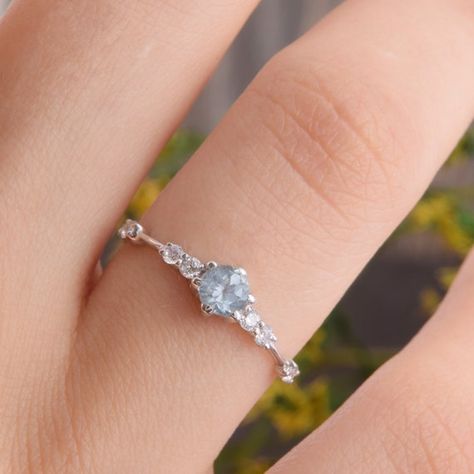 Blue Topaz Promise Ring, Tiny Engagement Rings, Cute Promise Rings, Promise Rings Simple, Dainty Engagement Rings, Blue Engagement Ring, Promise Ring For Her, Cute Engagement Rings, Nature Card