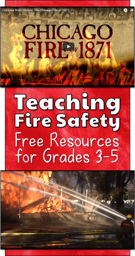 Awesome FREE Fire Prevention Week resources for upper elementary! Love the resources dealing with the Great Chicago Fire... perfect for social studies integration!