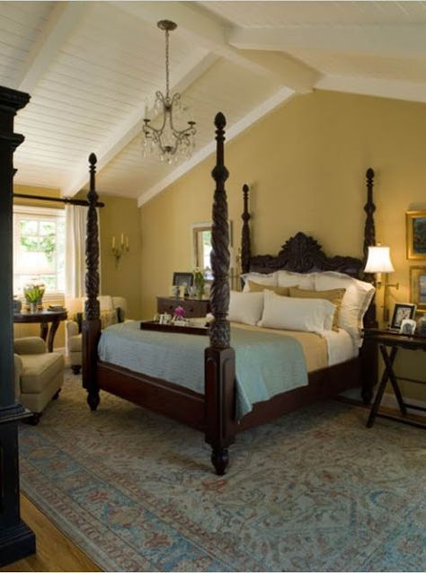 ceiling - Life On Virginia Street British Colonial Bedroom, Colonial Bedroom, Four Post Bed, Traditional Bedroom Design, Post Bed, British Colonial Style, Traditional Bedroom Decor, Bedroom Design Ideas