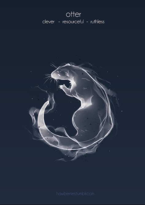 Hermione Patronus Otter, Otter Patronus Art, Otter Patronus Tattoo, Hermione Granger Tattoo, Otter Wallpapers, Hermione Patronus, Otter Patronus, Patronus Art, Patronus Tattoo