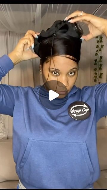 The @thewrapcap is a game changer😍⁣ ⁣ This cap was designed by a Black woman to make wrapping your hair so much easier🙌🏾The ... | Instagram Doobie Wrap Hairstyles For Black Women, Doobie Wrap Hairstyles, Wrap Hairstyles For Black Women, Ez Hairstyles, Short Hair Black, Wrap Shorts, Silk Press, Relaxed Hair, Game Changer