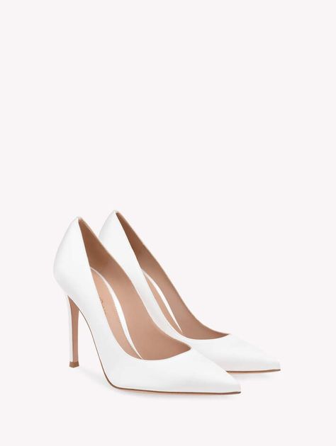 Bridal and Ceremony Collection | Gianvito Rossi Louis Vuitton White Heels, White Stiletto Heels, Gianvito Rossi Heels, White Stilettos, Beautiful Wardrobe, Luxury Heels, Men Shoes Formal, White Accessories, Wedding 2024