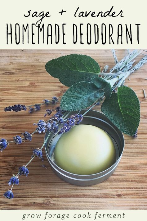 Homemade deodorant is easy to make and good for your health. This herbal deodorant recipe is made with lavender and sage, both herbs that have many beneficial properties. #homemadedeodorant #herbaldeodorant #deodorantrecipe #diy Body Odor Remedies, Lavender Deodorant, Odor Remedies, Natural Deodorant Recipe, Diy Natural Deodorant, Homemade Deodorant Recipe, Deodorant Recipe, Body Care Recipes, Deodorant Recipes