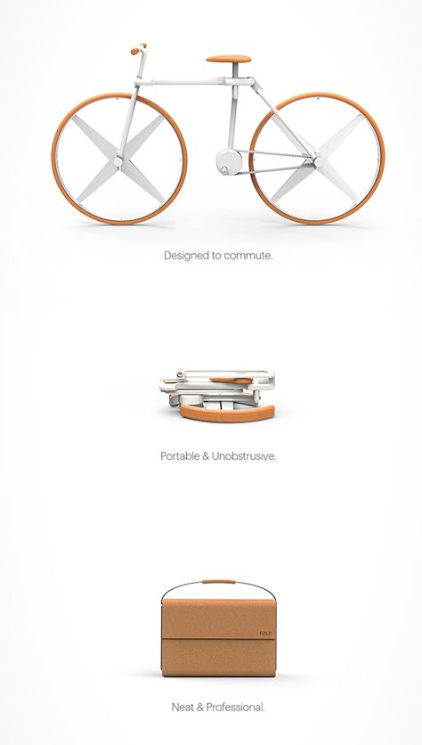 Foldable Bicycle, Industrial Design Portfolio, Design Thinking Process, Foldable Bikes, Cycle Car, Bicycle Rack, Urban Bike, Folding Bicycle, Beautiful Bike