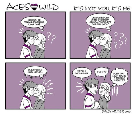 ✨Spreading Positivity✨ on Instagram: “Kissing is gross lmao🪦Ivy 🪦 {Join our discord! Link in bio} - - - - {TAGS} #lesbian #lgbtqia #intersex #gay #lgbtqrights #polysexual…” Asexual Problems, Asexual Jokes, Aces Wild, Asexual Humor, Good Kisser, Ace Pride, Asexual Pride, Get Lucky, Gay Memes