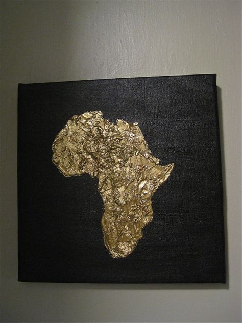 Glam Bedrooms, African Room, Cuadros Diy, Africa Art Design, African Inspired Decor, Gold Art Painting, Gold Leaf Art, African Decor, Diy Art Projects