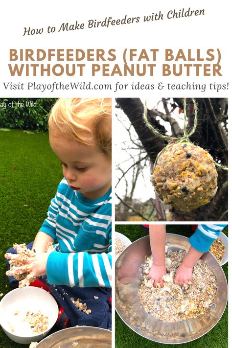 Homemade Bird Feeders For Kids, Bird Feeder Craft Preschool, Diy Bird Feeder Kids, Preschool Bird Feeders, Easy Bird Feeders For Kids To Make, Bird Science Activities Preschool, Nut Free Bird Feeder Craft, Prek Bird Feeders, Make Bird Feeder With Kids