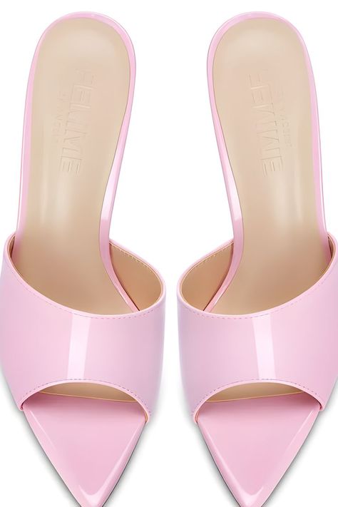 Gianni patent mule in Barbie pink - vegan patent mules featuring a stylish pointed-toe, open-toe design, and a slip-on style. These handmade mules are both chic and comfortable, making them ideal for completing your Halloween Barbie-inspired outfit or incorporating them into your everyday fashion. Discover more on Marmalade. 👠💖 #GianniPatentMule #VeganFootwear #BarbieInspired #EverydayFashion #PinkMule #PinkFootwear #Footwear #Sandals #Pink Halloween Barbie, Pink Mules, Footwear Sandals, Barbie Inspired, Barbie Costume, Barbie I, Disney Costumes, Doll Costume, Vegan Shoes