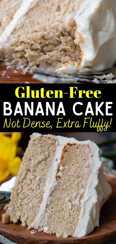 If you are looking for a gluten-free banana cake recipe to end all future searches, one with a perfect rise, doesn't sink after cooling, and has a fluffy crumb, you've found your match! This rigorously-tested layer cake includes the perfect ingredient ratios and technique to avoid a dense, heavy, or gummy crumb. Now you can enjoy the best banana cake made with gluten-free flour and covered in a light whipped cream cheese frosting, to make flawlessly time and again! Gluten Free Banana Cake, Marble Cake Recipe, Dairy Snacks, Rachel Allen, Gluten Free Cake Recipe, Marble Cake Recipes, Banana Cake Recipe, Gluten Free Banana, Gf Desserts