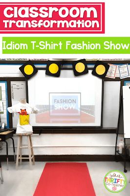 Idiom Fashion Show Classroom Transformation - Your Thrifty Co-Teacher 4th Grade Classroom Setup, Third Grade Lesson Plans, 5th Grade Grammar, Reading Skills Activities, Test Prep Strategies, Figurative Language Activity, Reading Response Activities, Nouns Verbs Adjectives, Teaching 5th Grade