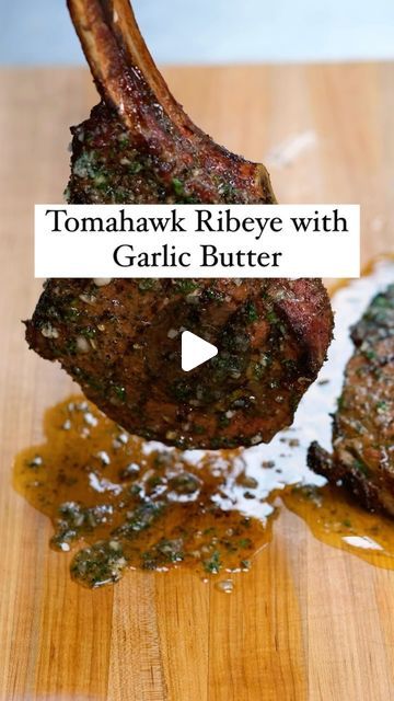 Sweet Baby Ray's Restaurant & Catering on Instagram: "Chef makes Tomahawk Ribeye Steaks!

INGREDIENTS
-2 Tomahawk Ribeye Steaks (36 oz each)
-2 tablespoons olive oil
-4 tablespoons Duce’s Wild Texas Rub
-2 tablespoons black pepper, coarsely ground

For the Garlic Butter:
-1/2 cup unsalted butter, softened
-2 cloves garlic, minced
-1 tablespoon fresh parsley, chopped
-Salt and pepper, to taste

INSTRUCTIONS
Preheat the Smoker:
-Preheat your smoker to 225°F. You’ll use this temperature to slow-cook the tomahawk steaks and infuse them with a smoky flavor before finishing with a high-heat sear.

Prepare the Steaks:
-Let the two tomahawk ribeye steaks sit at room temperature for 30 minutes to ensure even cooking.
-Rub each steak down with 1 tablespoon of olive oil. This will help the rub stick Cowboy Ribeye Steak, Tomahawk Steak Recipe, Cowboy Ribeye, Tomahawk Ribeye, Cubano Sandwich, Steak In Oven, Tomahawk Steak, Grilled Steak Recipes, Smoked Meats