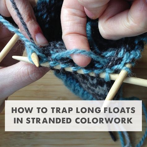 trapping long floats in stranded colorwork – Paper Tiger Knit Techniques, Stranded Knitting Patterns, Paper Tiger, Stranded Knitting, Knitting Hacks, Knitting Help, Fair Isle Knitting Patterns, Knitting Tutorials, Knitting Tips