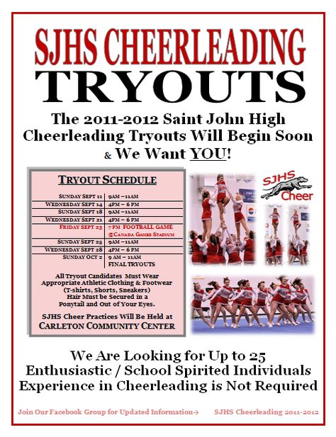 High School Team Posters | Calling All Old and New Cheerleaders - Saint John High School Cheer Tryout Posters, Picture Poster Ideas, Team Poster Ideas, Cheerleading Tryouts, Cheerleading Coach, Cheer Tryouts, Cheerleading Ideas, Cheerleading Coaching, Cheer Team Gifts