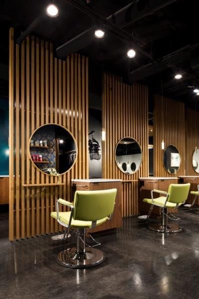 Mid Century Hair Salon, Modern Hair Salon Interior Design, Barbershop Design Interior, Hair Salon Interior Design, Barber Shop Interior, Home Hair Salons, Hair Salon Design, Hair Salon Interior, Salon Suites Decor