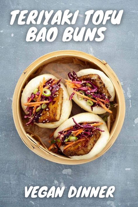 Tofu Bao Buns, Vegan Teriyaki Tofu, Tofu Bao, Vegan Bao Buns, Vegan Bao, Vegan Teriyaki, Teriyaki Tofu, Cibo Asiatico, Bao Buns