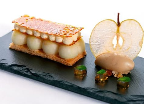 Michelin Dessert, Apple Slice, Apple Galette, Butter Mints, Butter Ice Cream, Apple Jelly, Galette Recipe, Plated Dessert, Great British Chefs