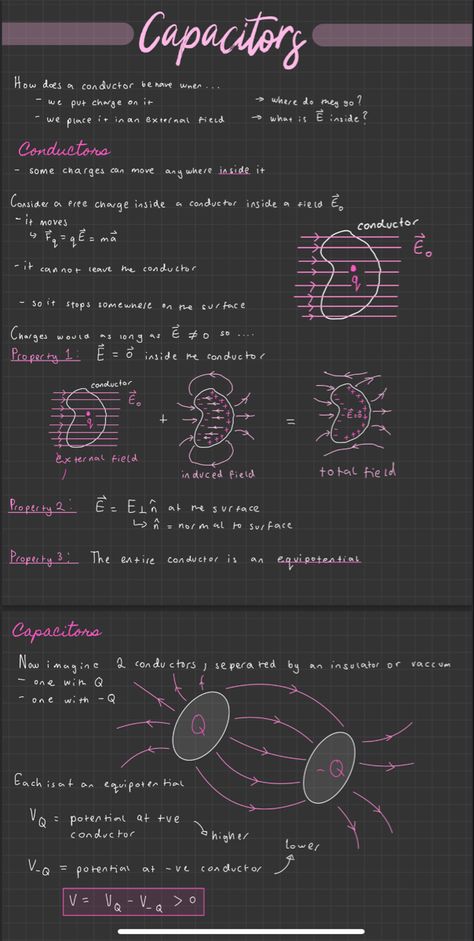 College physics notes Capacitance Physics Notes, Modern Physics Notes, Neet Aesthetic Notes, Capacitors Physics, Electrostatic Physics Notes Class 12, Physics Notes Ideas, Studying Physics Aesthetic, Physics Notes Class 12, Physics Notes Aesthetic