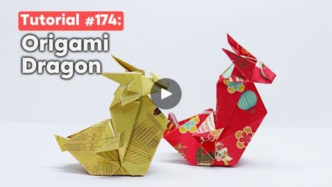 DIY Origami Chinese New Year Dragon with Red Packet (Angpao)紅包龍摺紙 | The Idea King Tutorial #174 | 🐲 Origami Chinese New Year Dragon with Red Packet (Angpao) 🐉 Tutorial Challenge: ⭐️⭐️⭐️⭐️/5 More tutorial, subscribe Youtube:... | By The Idea King | Facebook Origami Dragon Tutorial, Cny Dragon, Chinese New Year Dragon, Chinese New Year Crafts, Origami Dragon, Folded Paper, Red Packet, New Year's Crafts, Diy Origami