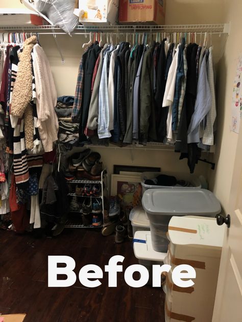 How To Create The Perfectly Organized Closet - She Gave It A Go Closet Organization Ideas For Men, Men’s Closet Organization Ideas, Men Walk In Closet Ideas, Organized Closet Men, Organize His And Her Closet, Closet Organization Men, How To Hang Shirts In Closet, Man Closet Organization, Men's Closet Organization