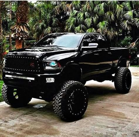 Dodge                                                                                                                                                                                 More Blacked Out Dodge Ram, 1999 Dodge Ram 1500 Ideas Custom Trucks, Dodge Ram 1500 Ideas Custom Trucks, Lifted Dodge Ram 1500, Pretty Trucks, Dodge Charger 1970, Lifted Dodge, Custom Lifted Trucks, Ford F250 Super Duty