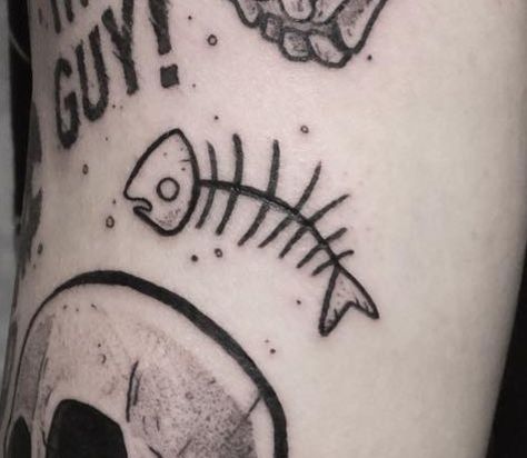 Matching Tattoos Creepy, Scary Patchwork Tattoos, Dark Minimal Tattoo, Gothic Stick And Poke Tattoo, Creepy Patchwork Tattoo, Simple Filler Tattoos, Creepy Small Tattoos, Small Punk Tattoos, Neck Tattoos For Men Black