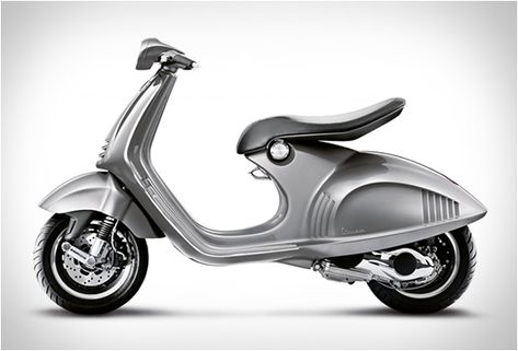 The stunning new Vespa 946 is now available for purchase in the US! The new scooter from the iconic Italian brand debuted in Europe last May, and is available from this week as a limited run. Based on the 1946 Mp6 model, the 946 still has the classic Vespa 946, Lamborghini Egoista, New Vespa, Leather Front Pocket Wallet, Classic Vespa, Custom Campers, Lambretta Scooter, Mens Toys, Vespa Lambretta