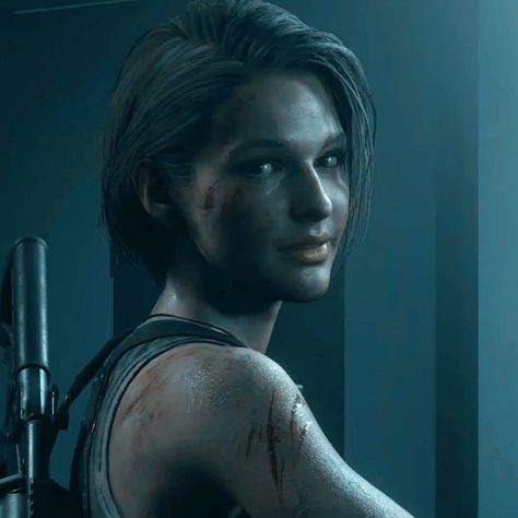 Jill Resident Evil 3 Remake, Jill Valentine Icon Re3, Jill Valentine Aesthetic, Jil Valentine, Jill Valentine Pfp, Jill Resident Evil, Games Pfp, Jill Valentine Icon, Jill Sandwich