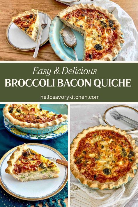 Bacon And Potato Quiche, Broccoli With Bacon, Bacon And Potatoes, Potato Quiche, Easy Scrambled Eggs, Type Of Cheese, Broccoli Quiche, Broccoli And Potatoes, Store Bought Pie Crust