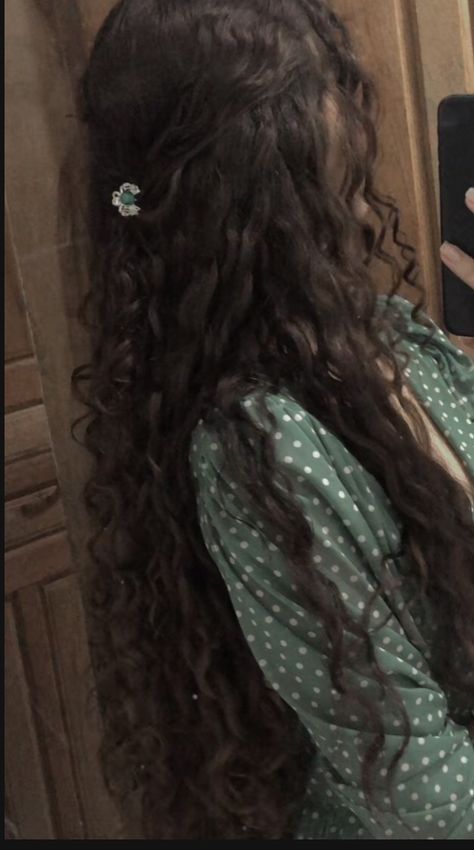 Pretty Long Brown Hair, Pretty Long Curly Hair, Wavy Black Hairstyles, Long Brown Hair Curly, Long Curly Black Hair Aesthetic, Long Chocolate Hair, Ethereal Hairstyles Romantic, Very Long Black Hair, Long Ringlet Curls