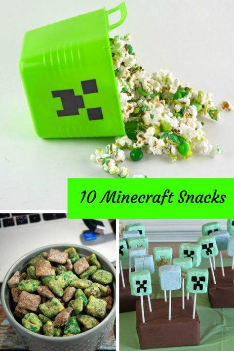 Minecraft Party Snacks, Minecraft Party Food, Minecraft Food, Cupcake Toppers Free, Birthday Snacks, Party Punch, Minecraft Cake, How To Make Brown, Minecraft Birthday