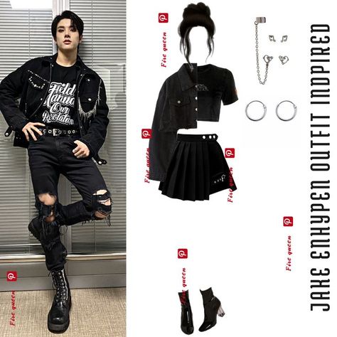 Jay Enhypen Inspired Outfits, Enhypen Jake Inspired Outfits, Enhypen Dark Blood Outfit Inspired, Kpop Concert Outfit Enhypen, Enhypen Concert Outfit Ideas Fate, Enhypen Concert Outfit Ideas Dark Blood, Enhypen Outfits Inspired, Enhypen Stage Outfit, Enhypen Concert Outfit Ideas