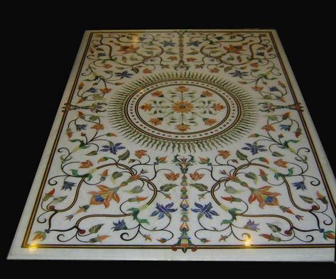 "1. It can be used as a Coffee Table, Center Table Top in show room as well as a gift. 2. The Table Top is made in Agra India & fully Handmade. 3. The top will be delivered by FedEx or DHL free of cost door to door. 4. If there is any local tax, custom duties or Vat will be paid by the buyer at the destination. 5. The parcel is dispatch with proper packing & fully insured covering all kind of risk. 6. To maintain the table top is simple soap & water & dry cotton cloth. 7. If You Are Looking Some Handcrafted Dining Table, Art Deco Shapes, Dinette Tables, Marble Dining Table, White Dining Table, The Taj Mahal, Marble Table Top, Marble Inlay, Coffee Crafts