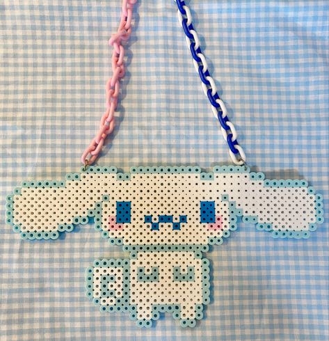 giant cinnamoroll perler necklace Cinnamon Roll Perler Beads, Cinnamoroll Perler Beads, Cinnamoroll Perler, Halloween Rave Outfits, Perler Necklace, Halloween Rave, Perler Ideas, Perler Bead Templates, Beads Designs