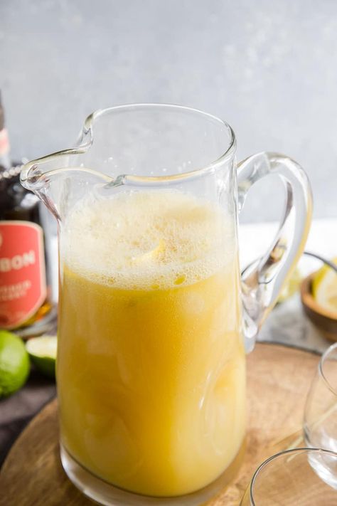 Whiskey Sour Punch, Whiskey Slush, Bourbon Slush, Greyhound Cocktail, Whiskey Lemonade, Sour Punch, Bourbon Sour, Rum Punch Recipes, Lemonade Punch