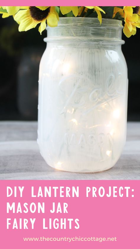 Make this DIY fairy lantern in minutes for an inexpensive and easy craft. Mason jar fairy lights add the perfect ambiance to any space. Mason Jar Fairy Lights Diy, Fairy Light Jars Diy, Fairy Light Mason Jars Diy, Mason Jar Lights Diy, Mason Jar Crafts For Kids, Jar Crafts For Kids, Crafts For Kids At Home, Diy Fairy Mason Jar Lanterns, Jar Fairy Lights