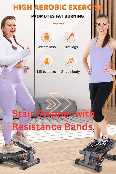 Mini Stepper with 300LBS Loading Capacity, Hydraulic Fitness Stepper with LCD Monitor .#Weighloss #steppers Stepper Machine Workout, Stepper Workout Home, Workout Stepper, Stair Stepper Workout Glutes, Stepper Workout Machine, Stair Stepper, Lcd Monitor, Aerobic Exercise, Resistance Band