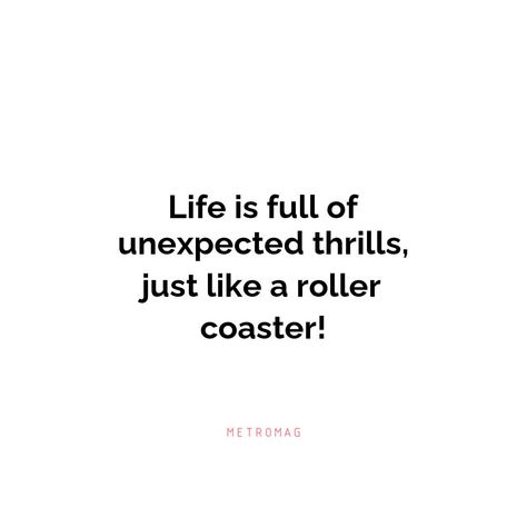 Looking for a fun caption or quote to use on your Instagram roller coaster post? Here are some of the best roller coaster captions and quotes to make your post stand out! See all quotes and captions on https://metromag.com/roller-coaster-captions/ Roller Coaster Quotes, Coaster Quotes, Adventure Captions, Best Roller Coasters, Riding Quotes, Insta Captions, Quotes For Instagram, Quotes Aesthetic, All Quotes