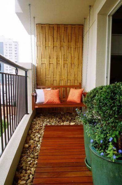 10 Small Balcony Garden Ideas: How To Dress Up Your Balcony Klein Balkon Decor, Apartment Patio Gardens, Balcon Mic, Design Per Patio, Condo Balcony, Apartment Balcony Garden, Balcony Design Ideas, Tiny Balcony, Swing Bed