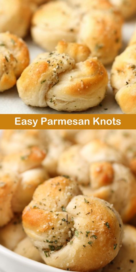 Parmesan Knots, Eat A Lot, Buttermilk Biscuits, Food Blogs, Taste Of Home, Grated Parmesan Cheese, Green Salad, Italian Food, Large Bowl