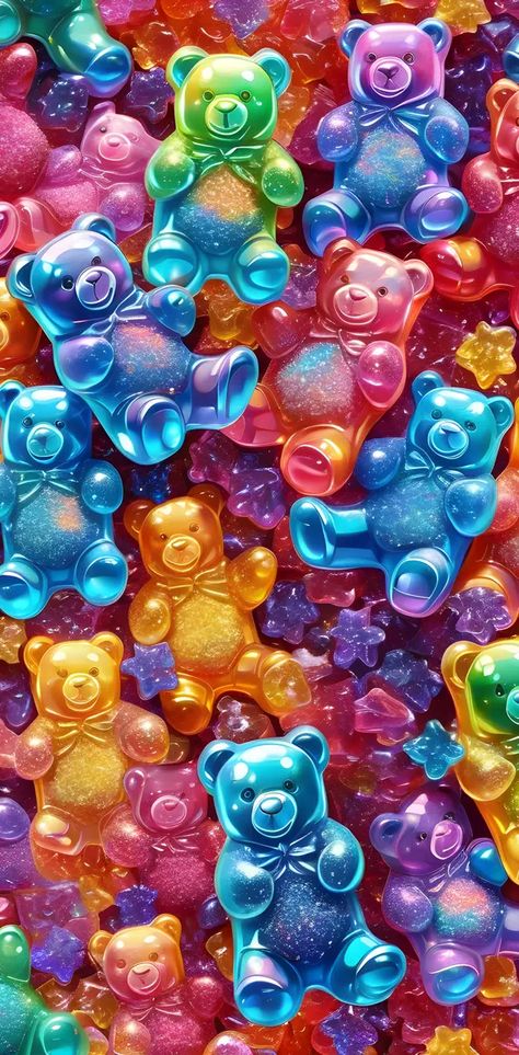 Gummy Bear Background, Bear Background, Kindle Insert, Bears Wallpaper, Pooh Pictures, Colourful Wallpaper Iphone, Winnie The Pooh Pictures, Birthday Wall, Cellphone Wallpaper Backgrounds