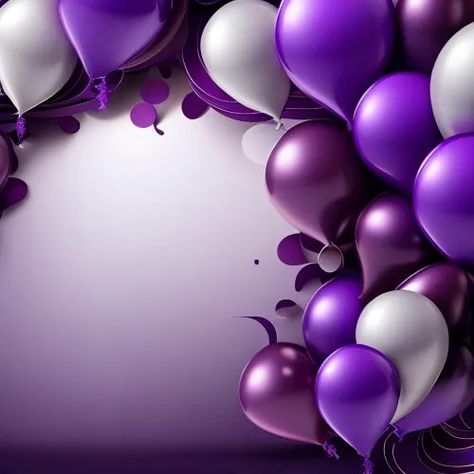 Purple Birthday Background, Purple Birthday Card, Birthday Card Background, Birthday Party Invitations Free, Purple Birthday Party, Happy Birthday Husband, Purple Balloons, Purple Birthday, Work Anniversary