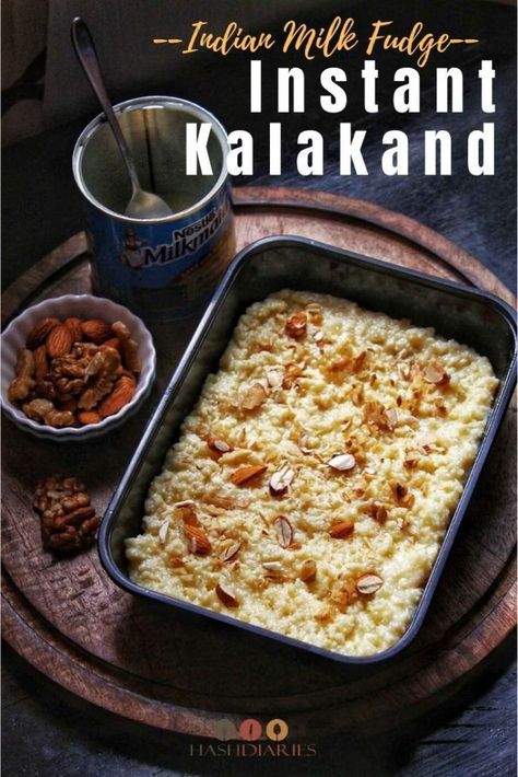 Kalakand Recipe, Easy Indian Dessert Recipes, Diwali Sweets Recipe, Carrot Cupcake, Easy Sweets, Milk And Sugar, Condensed Milk Recipes, Indian Dessert, Sweet Meat