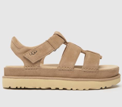 Ugg Sandals Outfit, Ugg Sandals, Womens Ugg, Sandals Outfit, Brown Flats, Golden Star, Chunky Platform, Womens Uggs, Strap Sandals