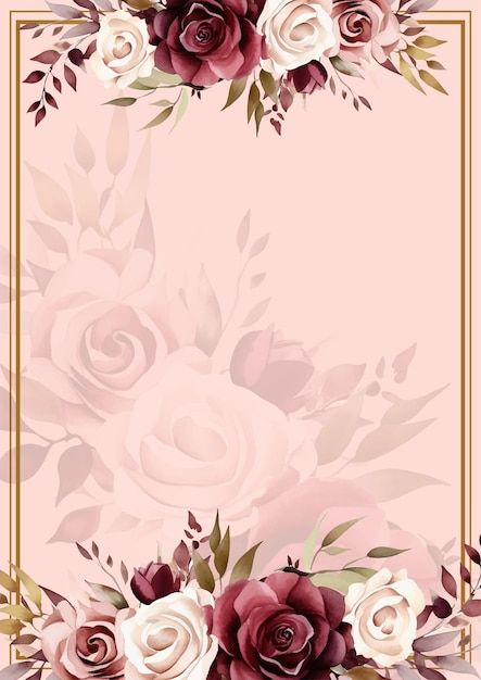 Download this Premium Vector about Pink red and white modern wreath background invitation frame with flora and flower, and discover more than 15 Million Professional Graphic Resources on Freepik Flower Invitation Template Floral, Rose Frame Background, Flower Frame Background, Plan Background, Wreath Background, Invitation Card Background, Frame With Flowers, Background Invitation, Frames Design Graphic